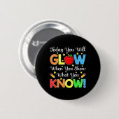Grappige testdag modus op leraar testdag gloed je ronde button 5,7 cm (Voorkant /achterkant)
