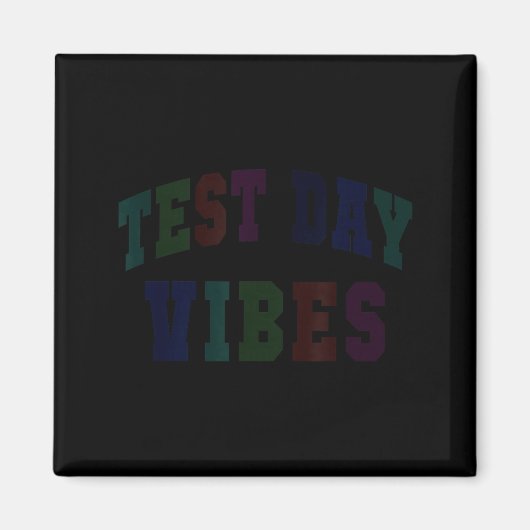 Grappige testdag vibes testen leraar bruh stam magneet (Voorkant)