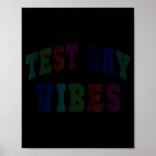 Grappige testdag vibes testen leraar bruh stam poster (Voorkant)