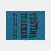 Grappige testende leraar testdag bruh wiskunde ela fleece deken (Voorkant (Horizontaal))