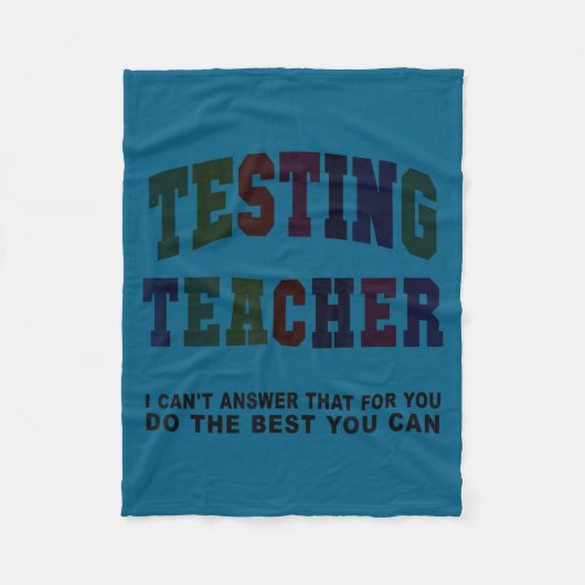 Grappige testende leraar testdag bruh wiskunde ela fleece deken (Voorkant)