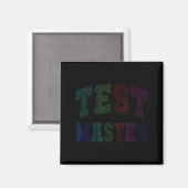 Grappige testmaster testdag lerarenmodus aan ela magneet (Voorkant / Achterkant)