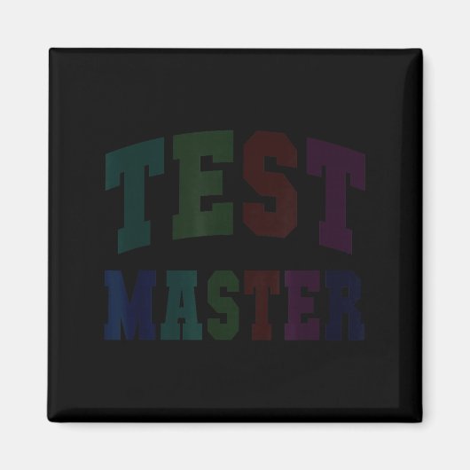 Grappige testmaster testdag lerarenmodus aan ela magneet (Voorkant)