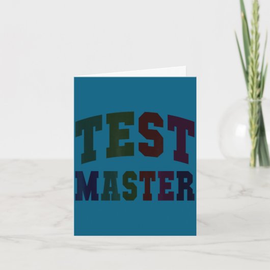 Grappige testmaster testdag lerarenmodus aan elaF Kaart (Voorkant)