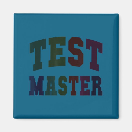 Grappige testmaster testdag lerarenmodus aan elaF Magneet (Voorkant)