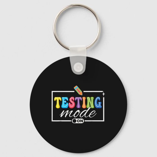 Grappige testmodus op testdag Motivatie thee Sleutelhanger (Voorkant)