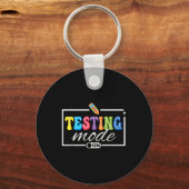 Grappige testmodus op testdag Motivatie thee Sleutelhanger (Voorkant)