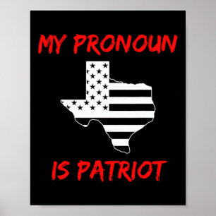 Grappige Texaanse Republikein Mijn Voornaamwoord I Poster