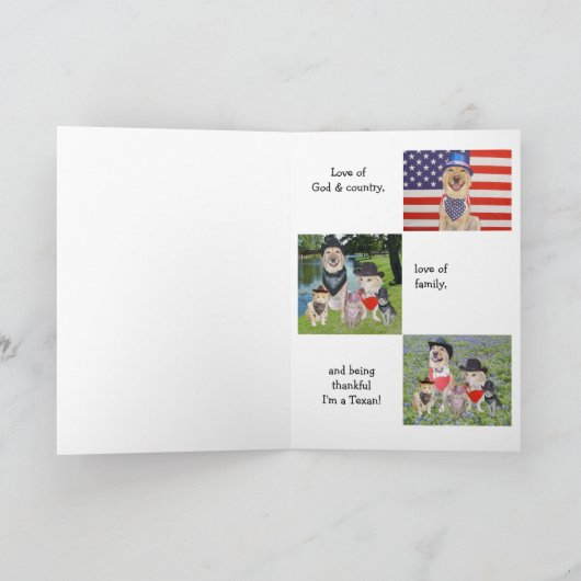 Grappige Texaanse Vaderdag Kaart (Binnen)