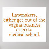 Grappige Texas Abortuswetten Pro Keuze Politiek Poster (Voorkant)