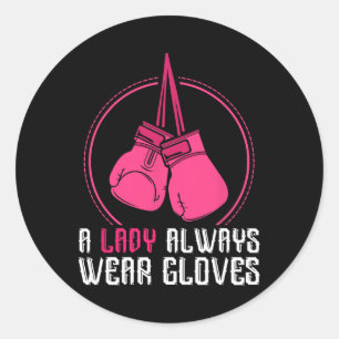 Grappige Thaise Boksen Vrouwen Gift Muay Thai Ronde Sticker