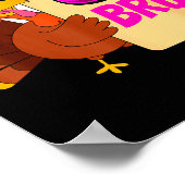 Grappige Thanksgiving 67 Baseball Drip Gobble Kalk Poster (Hoek)