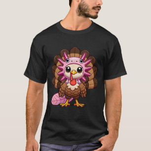 Grappige Thanksgiving Axolotl Kalkoen Vermomd Als T-shirt