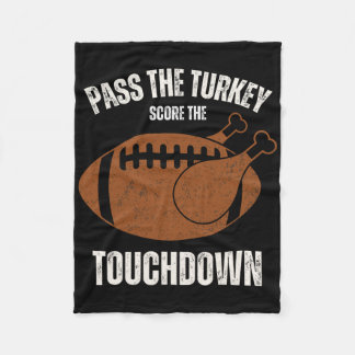 Grappige Thanksgiving Boys Mannen Turkije Touchdow Fleece Deken