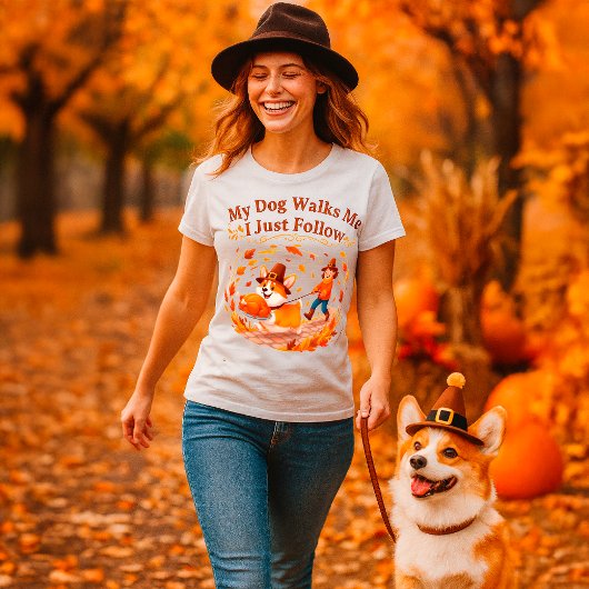 Grappige Thanksgiving Corgi Dog Quote Pet Lovers T-shirt