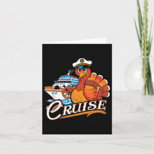 Grappige Thanksgiving Cruise Turkije Boat Vacation Kaart