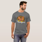 grappige thanksgiving dabbing kalkoen t-shirt (Voorkant volledig)