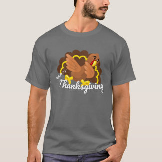 grappige thanksgiving dabbing kalkoen t-shirt