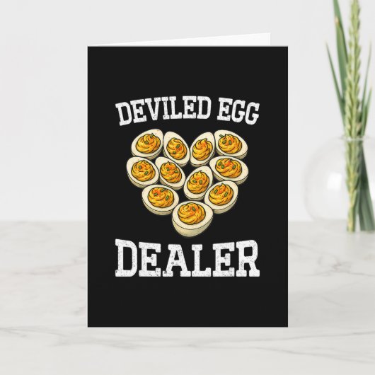 Grappige Thanksgiving Deviled Egg Dealer Je Weet W Kaart (Voorkant)