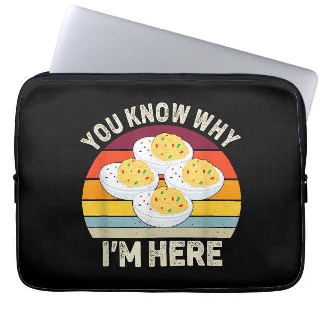 Grappige Thanksgiving Deviled Eggs Je Weet Waarom  Laptop Sleeve (Voorkant)