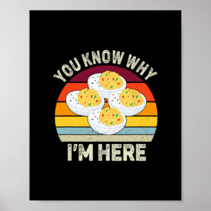 Grappige Thanksgiving Deviled Eggs Je weet waarom Poster