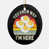 Grappige Thanksgiving Devilled Eieren Je Weet Waar Keramisch Ornament (Links)