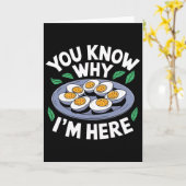 Grappige Thanksgiving-diner Je weet waarom ik hier Kaart (Gele Bloem)