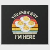 Grappige Thanksgiving Duivelse Eitjes Je weet waar Cadeaupapier (Vlak)