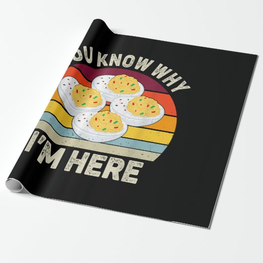 Grappige Thanksgiving Duivelse Eitjes Je weet waar Cadeaupapier (Uitgerold)