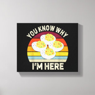 Grappige Thanksgiving Duivelse Eitjes Je weet waar Canvas Afdruk