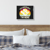 Grappige Thanksgiving Duivelse Eitjes Je weet waar Canvas Afdruk (Insitu (Slaapkamer))