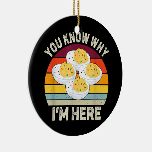 Grappige Thanksgiving Duivelse Eitjes Je weet waar Keramisch Ornament (Rechts)