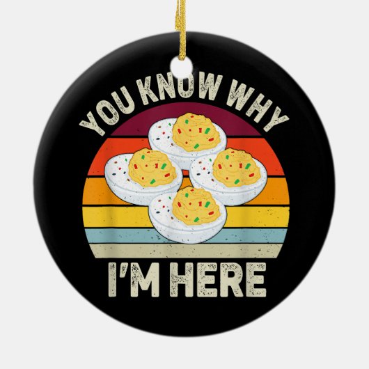 Grappige Thanksgiving Duivelse Eitjes Je weet waar Keramisch Ornament (Achterkant)