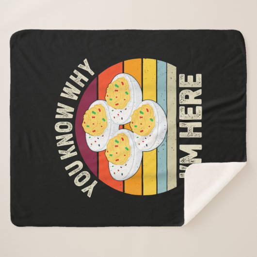 Grappige Thanksgiving Duivelse Eitjes Je weet waar Sherpa Deken (Voorkant (horizontaal))