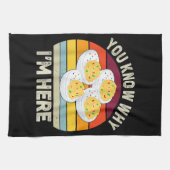 Grappige Thanksgiving Duivelse Eitjes Je weet waar Theedoek (Horizontaal)