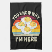 Grappige Thanksgiving Duivelse Eitjes Je weet waar Theedoek (Verticaal)