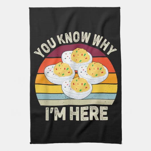 Grappige Thanksgiving Duivelse Eitjes Je weet waar Theedoek (Verticaal)