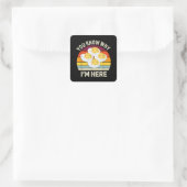 Grappige Thanksgiving Duivelse Eitjes Je weet waar Vierkante Sticker (Tas)