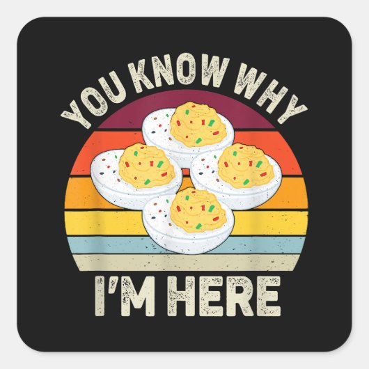 Grappige Thanksgiving Duivelse Eitjes Je weet waar Vierkante Sticker (Voorkant)