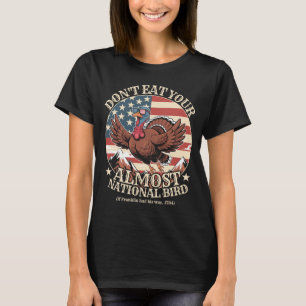 Grappige Thanksgiving Eet bijna geen Nationale Vog T-shirt