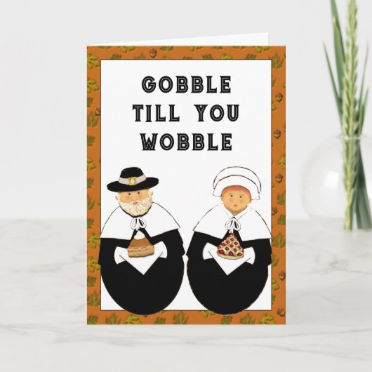 Grappige Thanksgiving Feestdagen Kaart (Voorkant)