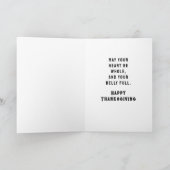 Grappige Thanksgiving Feestdagen Kaart (Binnen)