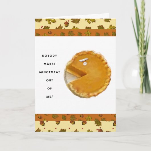Grappige Thanksgiving Feestdagen Kaart (Voorkant)