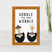 grappige Thanksgiving Feestdagen Kaart (Voorkant)