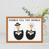 grappige Thanksgiving Feestdagenkaart (Staand voorkant)