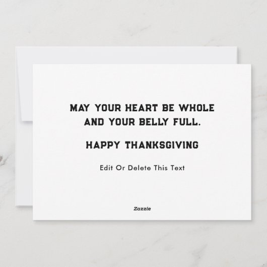 grappige Thanksgiving Feestdagenkaart (Achterkant)