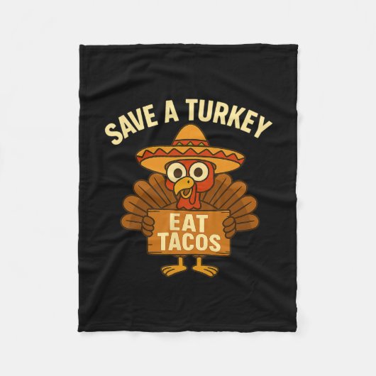 Grappige Thanksgiving  Fleece Deken (Voorkant)