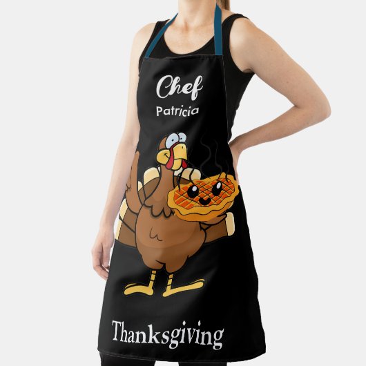 Grappige Thanksgiving Gepersonaliseerde Naam cadea Schort (Insitu)