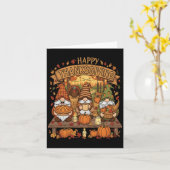 Grappige Thanksgiving gnoom squad met feestelijke Kaart (Gele Bloem)