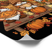 Grappige Thanksgiving gnoom squad met feestelijke Poster (Hoek)